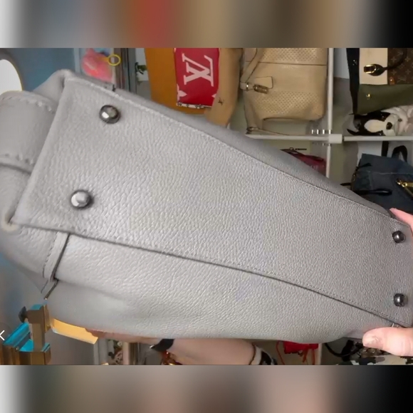 Coach Edie 31 Prairie Rivets Turnlock Bag In Gray Leather Gunmetal Hardware - Picture 7 of 12